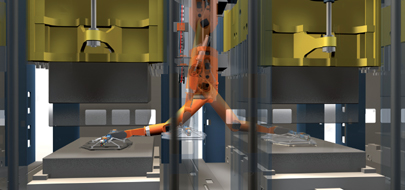 Press line with Crossbar Feeder automation