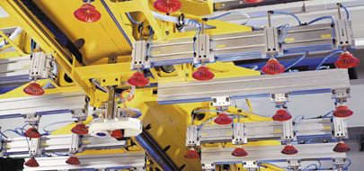 Universal tooling for destacker/blankloader for materials such as aluminum