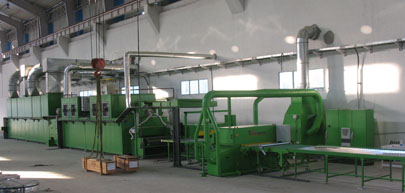 Segment coating line for the manufacture of segments for generators