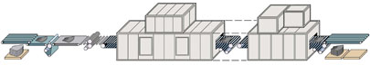Schematic of a segment coating line