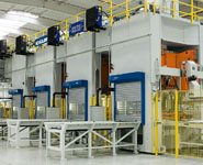 Press line for the manufacture of dishwasher parts